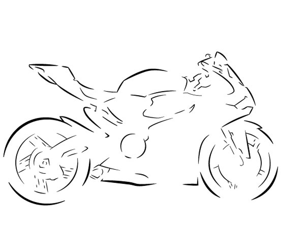 Ducati Panigale line art